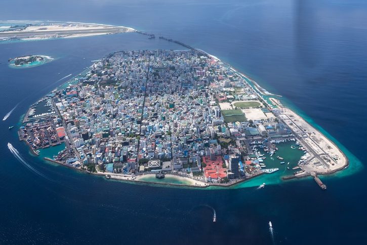Malé - Pohled z hydroplánu.