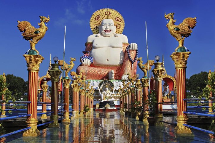 Ko Samui - Socha Buddhy v chrámu Wat Plai Laem