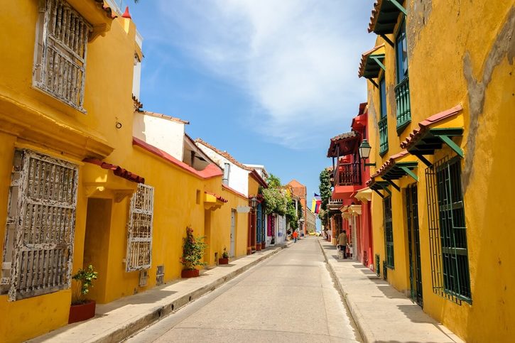 Cartagena de Indias - Barevné koloniální domy 
