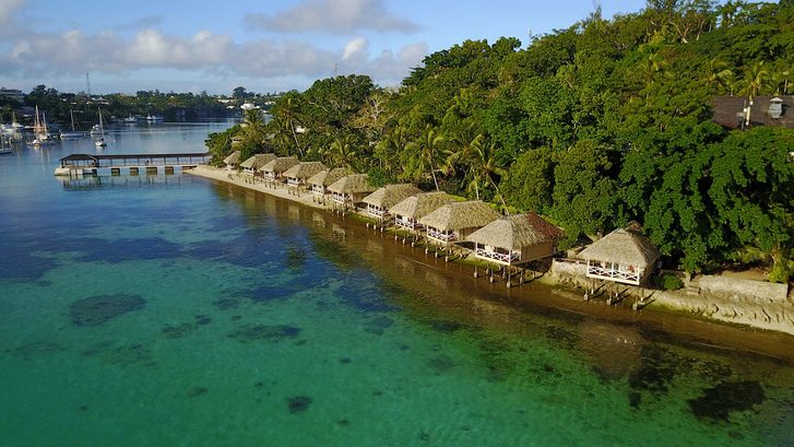 Bungalovi ve městě Port Vila, Vanuat