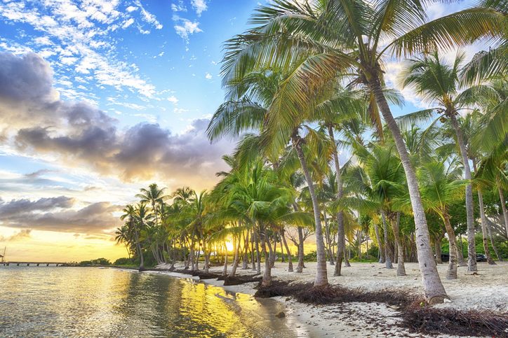 Pláž v Saint Francois, Guadeloupe.