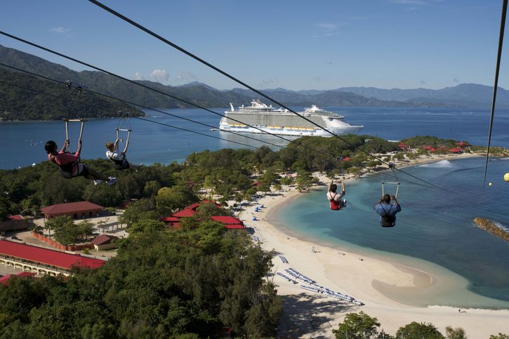 Zipline na ostrově Labadee, soukromý ostrov RCL