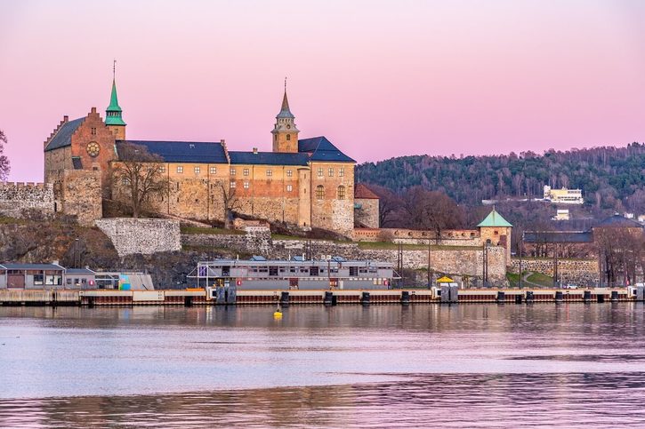 Akershuská pevnost (Akershus festning) v Oslu 