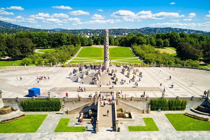 Vigelandův sochařský park (Vigelandsparken) v Oslu 
