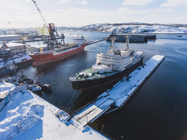 Přístavní město a administrativní centrum Murmansk, Rusko