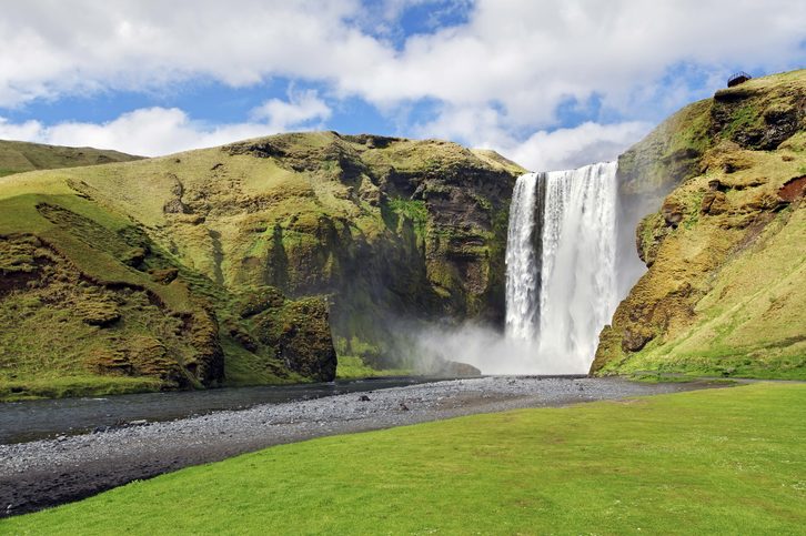 Pohled na Gullfoss - Zlatý vodopád, Reykjavík, Island