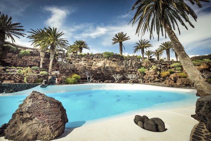 Bazén v Jameos del Agua na Lanzarote