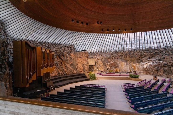 Helsinky - Chrám Temppeliaukio