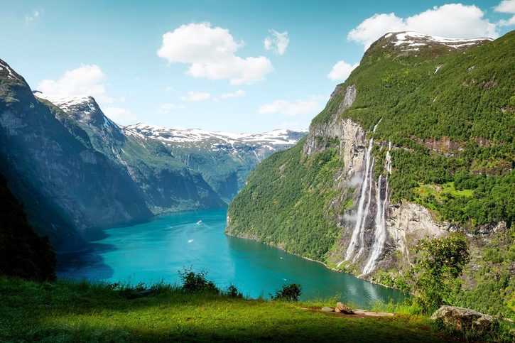 Geiranger - Vodopád Sedm sester.