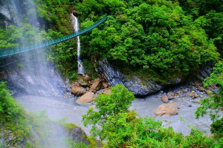 Scénický pohled v soutěsku Taroko, Národní park Taroko, Hualien, Taiwan