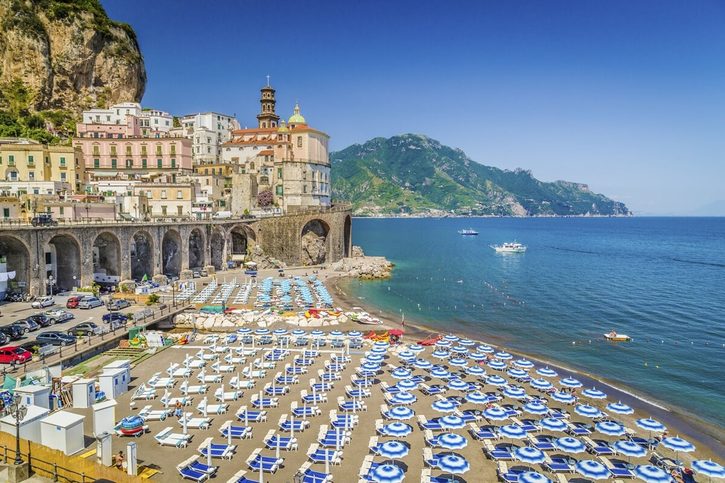 Amalfi - Písečná pláž v Amalfi