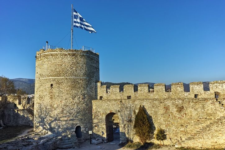 Kavala - Věž byzantské pevnosti  Kavala - Věž byzantské pevnosti