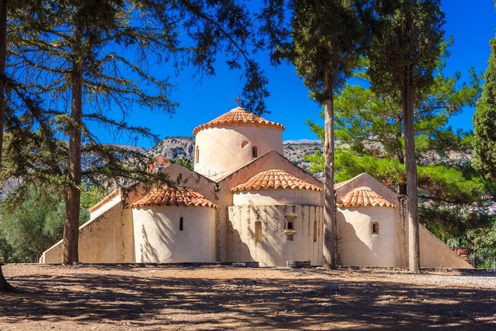 Ágios Nikólaos - Kostel Panagia Kera u vesnice Kritsa. Ágios Nikólaos - Kostel Panagia Kera u vesnice Kritsa.