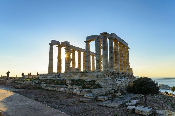 Lavrio - Antický chrám boha Poseidona na mysu Sounion