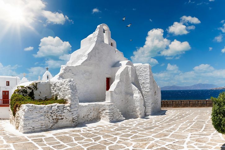 Mykonos - Kostel Panagia Paraportiani