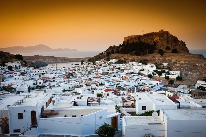 Rhodos - Pohled na vesnici Lindos Rhodos - Pohled na vesnici Lindos