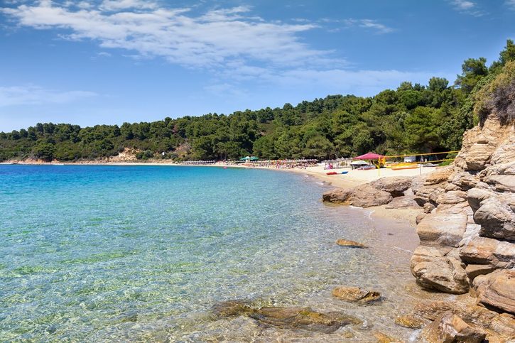 Skiathos - Výhled na pláž Agia Eleni