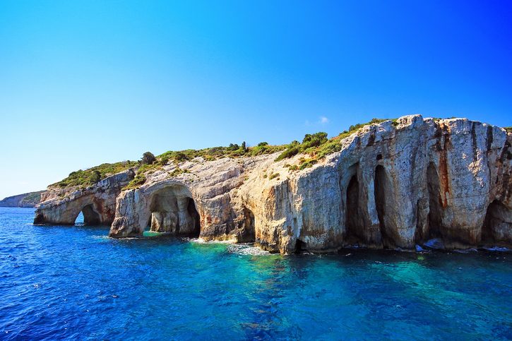 Zakynthos - Modré jeskyně  Zakynthos - Modré jeskyně