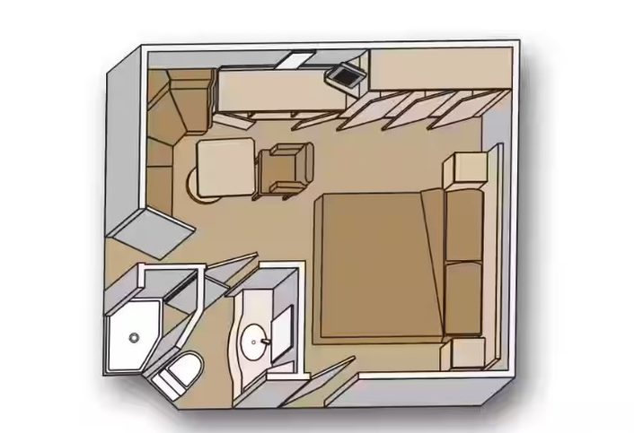 Vnitřní kajuta, schéma - Eurodam