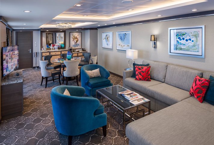 Čtyřložnicové Apartmá Villa Suite, obývací část - Harmony of the Seas