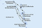 Guadeloupe, Antigua a Barbuda, Svatý Martin, Dominika, Svatý Kryštof a Nevis, Martinik z Pointe-à-Pitre na lodi MSC World Asia