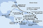USA, Jamajka, Autonomní státy Nizozemska, Kolumbie, Panama, Belize, Bahamy, Svatý Kryštof a Nevis, Zámořský departement Francie, Barbados z Miami na lodi MSC Divina