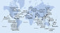 Itálie, Francie, Španělsko, Portugalsko, Barbados, Grenada, Curacao, Aruba, Kolumbie, Kostarika, Panama, Nikaragua, Guatemala, Mexiko, USA, Samoa, Fidži, Nový Zéland, Austrálie, Papua Nová Guinea, Ekvádor, Filipíny, Tchaj-wan, Japonsko, Jižní Korea, Čína, Vietnam, Singapur, Malajsie, Srí Lanka, Spojené arabské emiráty, Omán, Jordánsko, Egypt, Řecko z Marseille na lodi MSC Poesia