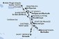 Barbados, Svatá Lucie, Grenada, Martinik, Guadeloupe, Britské Panenské ostrovy, Svatý Kryštof a Nevis, Antigua a Barbuda, Svatý Martin z Bridgetownu na lodi MSC Virtuosa