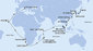 Japonsko, Jižní Korea, Čína, Vietnam, Singapur, Malajsie, Seychely, Mauricius, Reunion, Jihoafrická republika, Namibie, Kapverdy, Itálie z Tokia na lodi MSC Magnifica