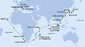 Japonsko, Jižní Korea, Čína, Vietnam, Singapur, Malajsie, Seychely, Mauricius, Reunion, Jihoafrická republika, Namibie, Kapverdy, Itálie, Francie z Tokia na lodi MSC Magnifica