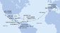 Itálie, Francie, Španělsko, Portugalsko, Barbados, Grenada, Curacao, Kolumbie, Kostarika, Panama, Guatemala, Mexiko, USA z Civitavecchia na lodi MSC Magnifica