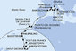 Itálie, Francie, Španělsko, Svatý Martin, Svatý Kryštof a Nevis, Svatý Vincenc a Grenadiny, Barbados, Grenada, Martinik z Janova na lodi MSC Seaview