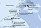 Itálie, Francie, Španělsko, Svatý Martin, Svatý Kryštof a Nevis, Svatý Vincenc a Grenadiny, Barbados, Grenada, Martinik z Janova na lodi MSC World Europa