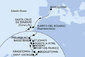 Španělsko, Svatý Martin, Svatý Kryštof a Nevis, Svatý Vincenc a Grenadiny, Barbados, Grenada, Martinik, Guadeloupe, Antigua a Barbuda, Dominika z Barcelony na lodi MSC World Europa
