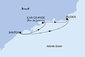 Brazílie ze Santosu na lodi MSC Divina