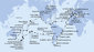 Itálie, Francie, Španělsko, Velká Británie, Maroko, Kapverdy, Brazílie, Argentina, Zámořské území Velké Británie, Chile, Francouzská Polynésie, Cookovy ostrovy, Nový Zéland, Austrálie, Nová Kaledonie, Vanuatu, Samoa, Americká Samoa, USA, Mexiko, Kostarika, , Panama, Dominikánská republika, Britské Panenské ostrovy, Svatý Martin, Německo z Janova na lodi MSC Magnifica
