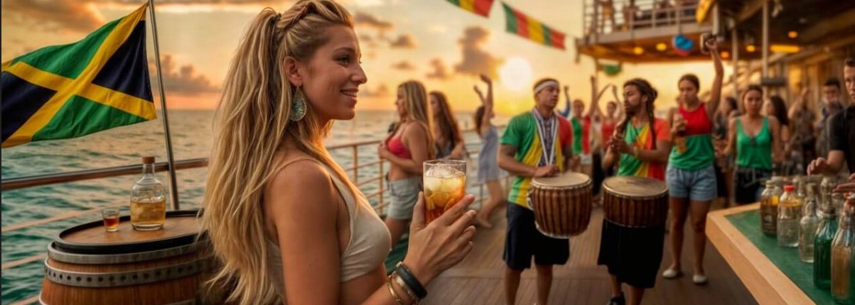 Aperitiv při západu slunce u souostroví Turks a Caicos Aperitiv při západu slunce u souostroví Turks a Caicos