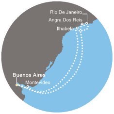 Argentina, Brazílie, Uruguay z Buenos Aires na lodi Costa Fascinosa