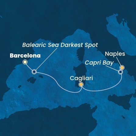 Španělsko, Itálie z Barcelony na lodi Costa Smeralda