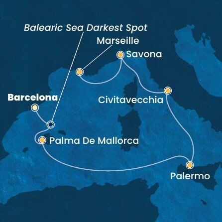 Španělsko, Itálie, Francie z Barcelony na lodi Costa Smeralda Španělsko, Itálie, Francie z Barcelony na lodi Costa Smeralda