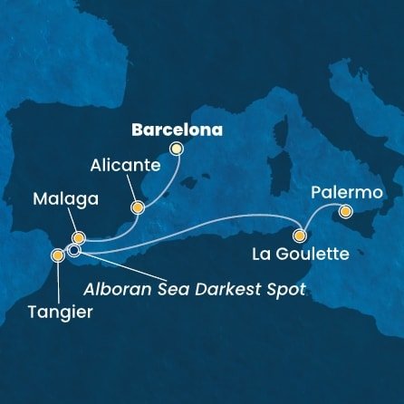 Španělsko, Maroko, Tunisko, Itálie z Barcelony na lodi Costa Toscana Španělsko, Maroko, Tunisko, Itálie z Barcelony na lodi Costa Toscana