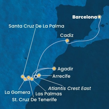 Španělsko, , Maroko z Barcelony na lodi Costa Fortuna