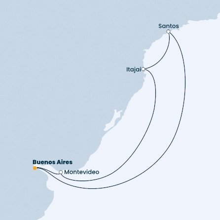 Argentina, Brazílie, Uruguay z Buenos Aires na lodi Costa Favolosa