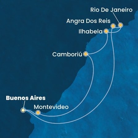 Argentina, Uruguay, Brazílie z Buenos Aires na lodi Costa Favolosa Argentina, Uruguay, Brazílie z Buenos Aires na lodi Costa Favolosa