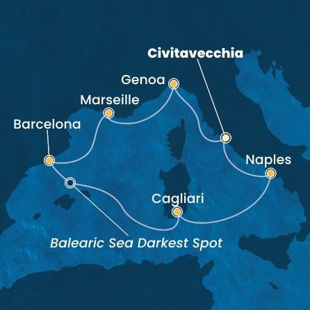 Itálie, Francie, Španělsko z Civitavecchia na lodi Costa Toscana Itálie, Francie, Španělsko z Civitavecchia na lodi Costa Toscana