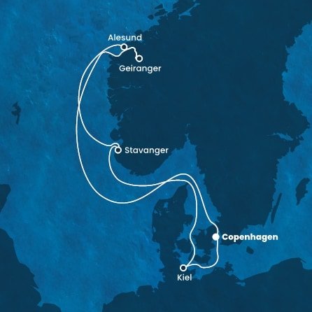 Dánsko, Norsko, Německo z Kodaně na lodi Costa Diadema