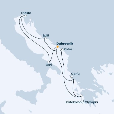 Chorvatsko, Itálie, Černá Hora, Řecko z Dubrovníku na lodi Costa Deliziosa