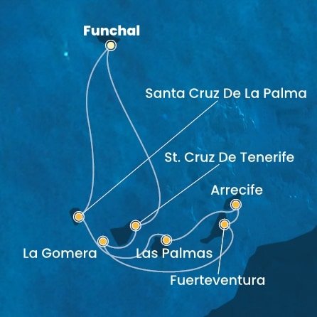Portugalsko, Španělsko z Funchalu na lodi Costa Fortuna