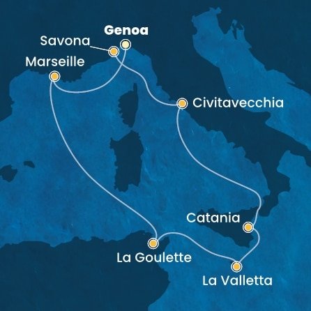 Itálie, Řecko, Malta na lodi Costa Fascinosa