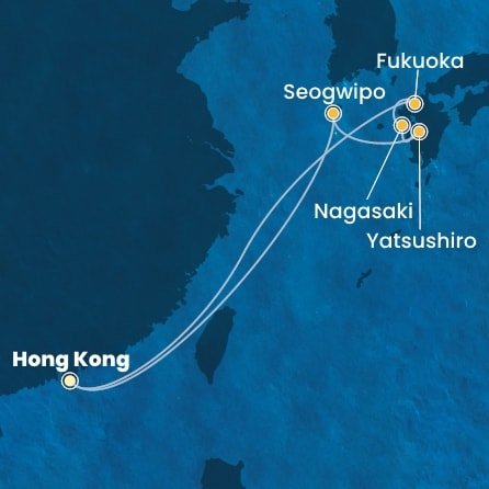 Čína, Japonsko, Jižní Korea z Hong Kongu na lodi Costa Serena
